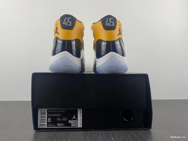 yellow 11 black and Jordan Air 0131
